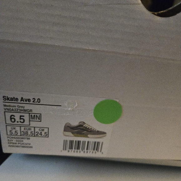 Vans Skateboarding Ave Pro 2 Men 6.5 Women 8 Medium Grey 122025 - Picture 9 of 9